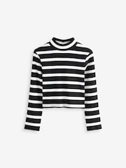Black/White High Neck Long Sleeve Tops 3 Pack (3-16yrs) - Image 5 of 10