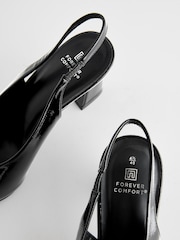 Black Forever Comfort® Point Toe Slingback Heel Shoes - Image 10 of 10