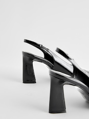 Black Forever Comfort® Point Toe Slingback Heel Shoes - Image 8 of 10