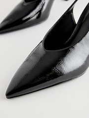 Black Forever Comfort® Point Toe Slingback Heel Shoes - Image 9 of 10