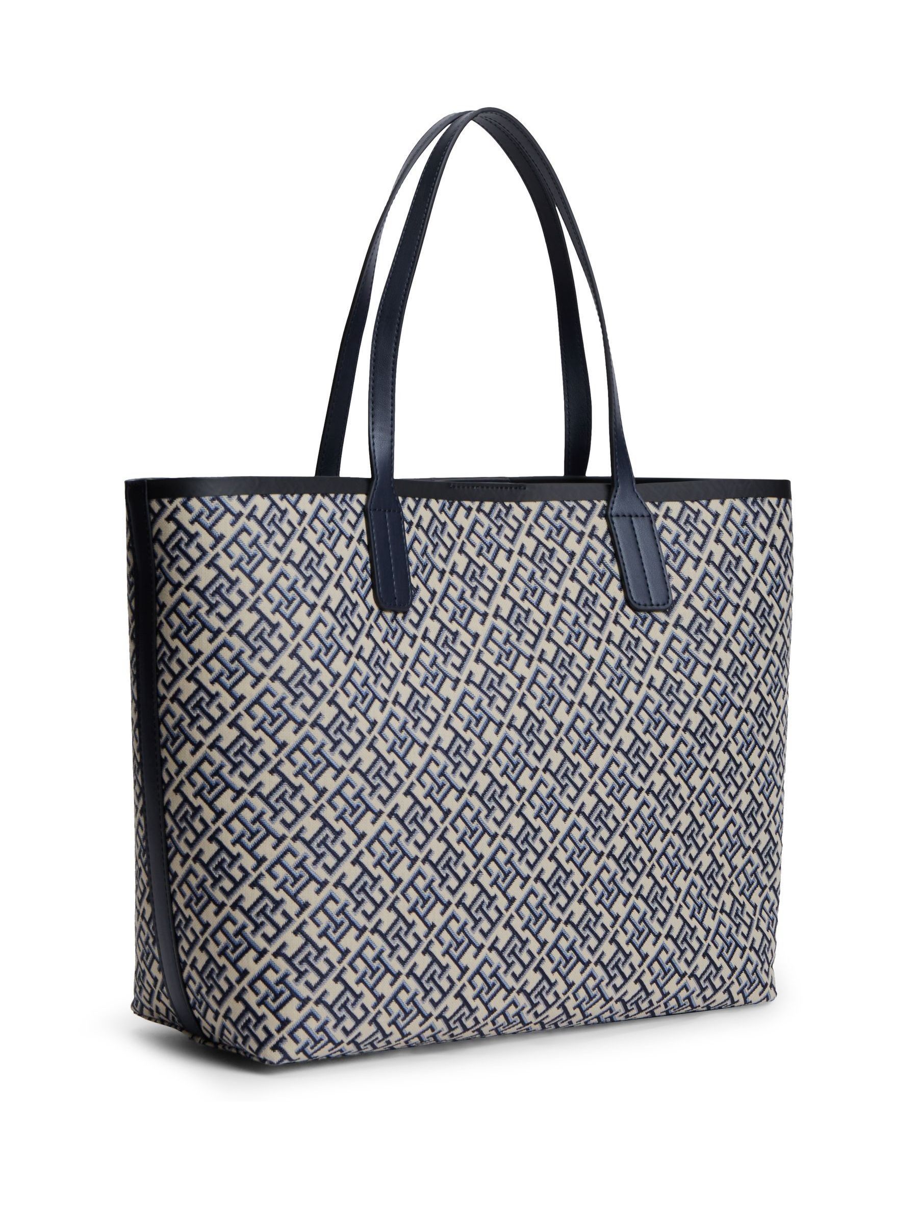 Buy Tommy Hilfiger Blue Icon Monogram Jacquard Tote Bag from Next USA