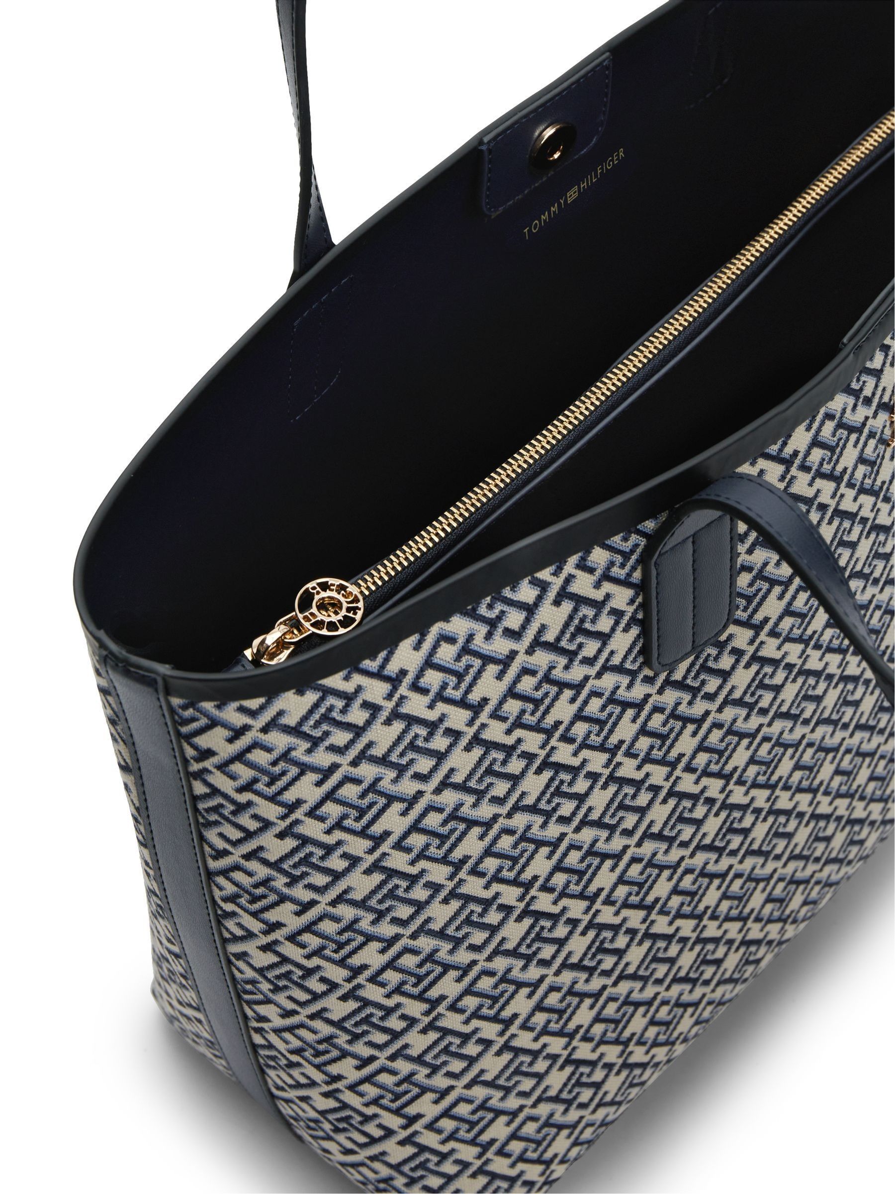 Buy Tommy Hilfiger Blue Icon Monogram Jacquard Tote Bag from Next USA