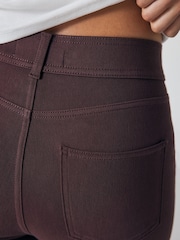 Berry Purple Jersey Denim Leggings - Image 5 of 8
