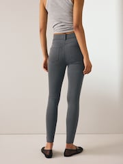 Grey Jersey Denim Leggings - Image 3 of 7