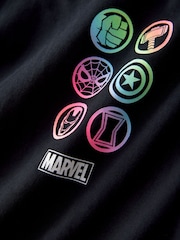 Black/White Marvel License Skate Sleeve T-Shrt (3-16yrs) - Image 3 of 4