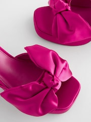 Pink Forever Comfort® Platform Flare Bow Sandals - Image 7 of 7