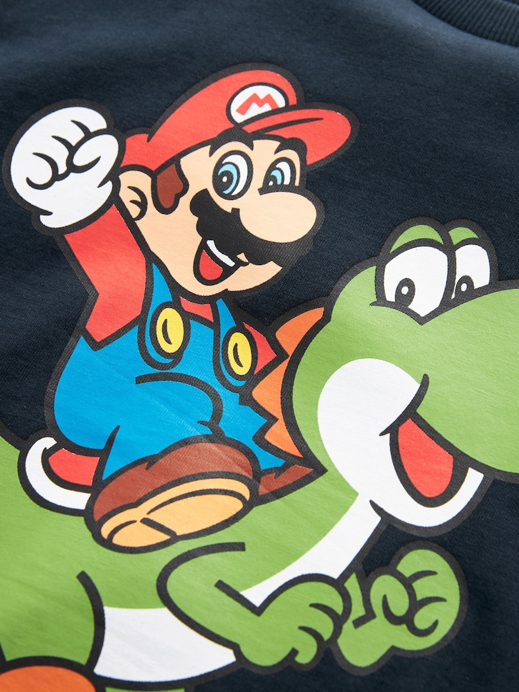 Navy Mario Gaming T-Shirt (3-15yrs) - Image 3 of 3