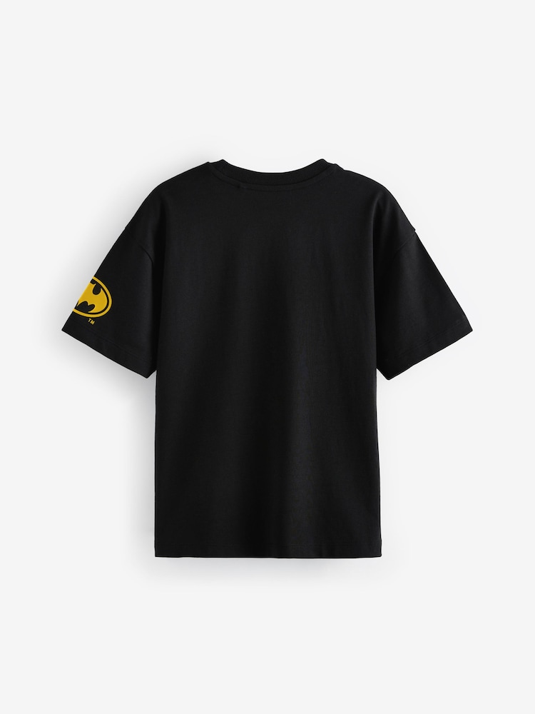 Black Licensed DC Comics Batman 100% Cotton T-Shirt (3-16yrs) - Image 2 of 4