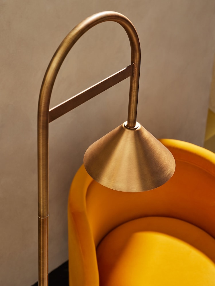 MADE.COM Brass Rhett Floor Arch Lamp - Image 2 of 3