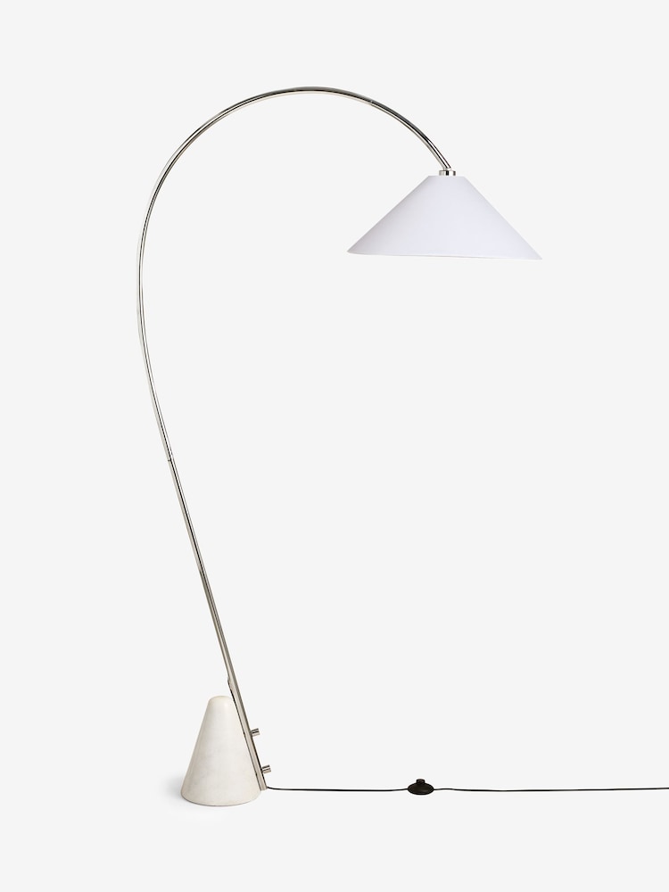 MADE.COM Chrome Mason Marble Arch Floor Lamp - Image 4 of 4 MADE.COM Chrome Mason Marble Arch Floor Lamp - Image 4 of 4