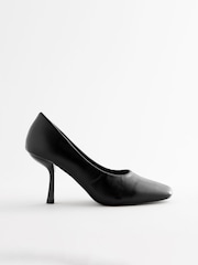 črna - Forever Comfort Angled Square Toe čevlji z visoko peto - Slika 2 iz 5