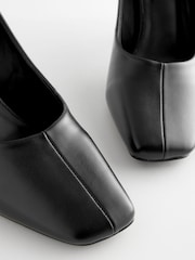 črna - Forever Comfort Angled Square Toe čevlji z visoko peto - Slika 3 iz 5
