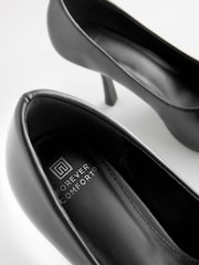 črna - Forever Comfort Angled Square Toe čevlji z visoko peto - Slika 4 iz 5