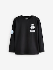 Black License Star Wars Long Sleeve T-Shirt (3-16yrs) - Image 1 of 5