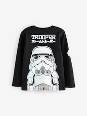 Black License Star Wars Long Sleeve T-Shirt (3-16yrs) - Image 2 of 5