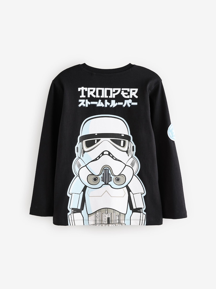 Black License Star Wars Long Sleeve T-Shirt (3-16yrs) - Image 2 of 5