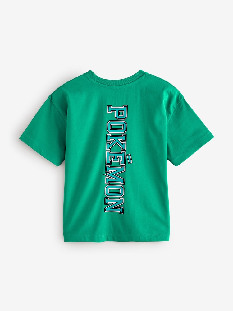Green 100% Cotton Pokémon License Short Sleeve T-Shirt (4-16yrs) - Image 1 of 4