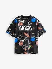 Black Ground Licensed NASA Planet 100% Cotton T-Shirt (3-16yrs) - Image 1 of 4