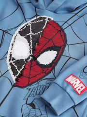 Mid Blue Licensed Spiderman Flip Sequin Hoodie (3-16yrs) - Image 11 of 11