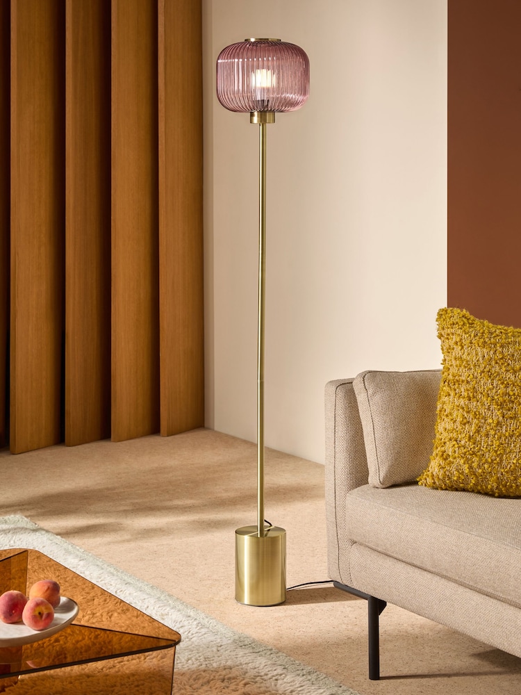 MADE.COM Pink Briz Floor Lamp - Image 1 of 8