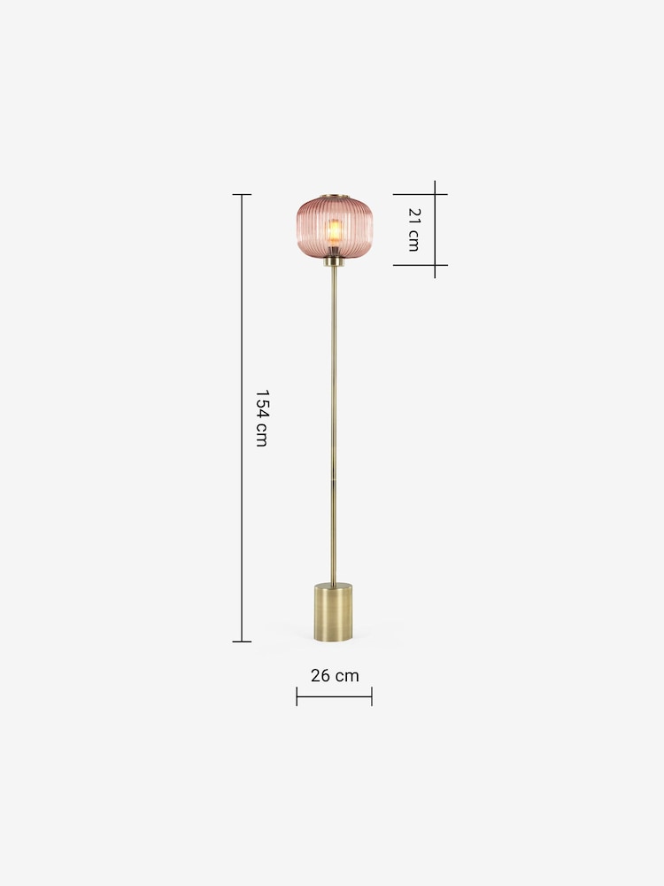 MADE.COM Pink Briz Floor Lamp - Image 8 of 8