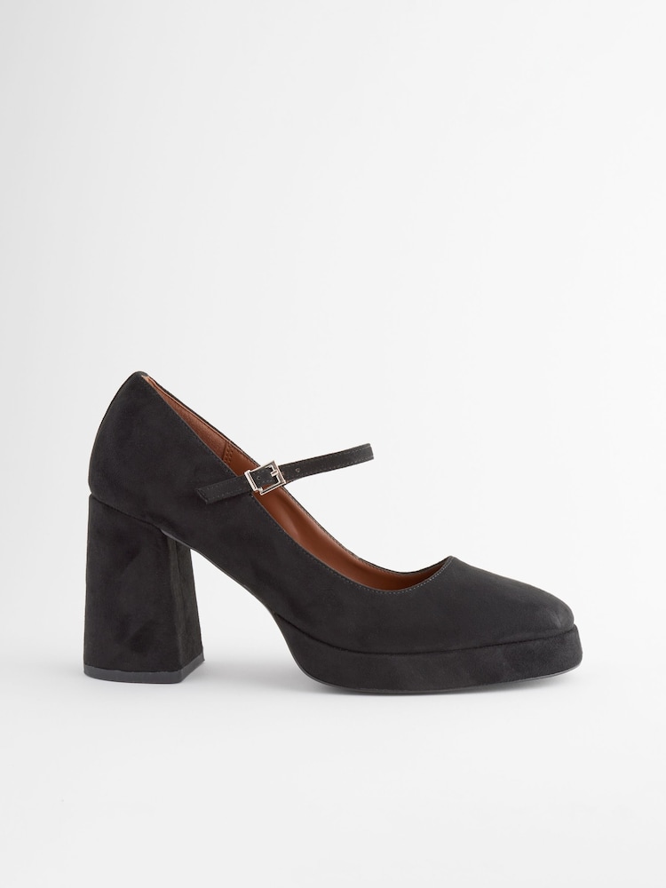 Black Forever Comfort® Platform Mary Jane Heels - Image 2 of 5
