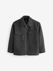 Grau - Hemdjacke mit Karos (3 – 16 Jahre) - Bild 5 von 8