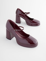 Burgundy Forever Comfort® Platform Mary Jane Heels - Image 5 of 9