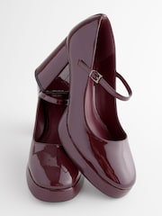 Burgundy Forever Comfort® Platform Mary Jane Heels - Image 6 of 9