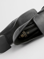 Black Forever Comfort® Leather Square Toe Heel Loafers - Image 7 of 7