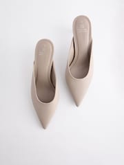 Grey Forever Comfort® Point Toe Peg Heel Mules - Image 5 of 7