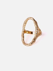 Mint Velvet Gold Tone Open Oval Ring - Image 2 of 3