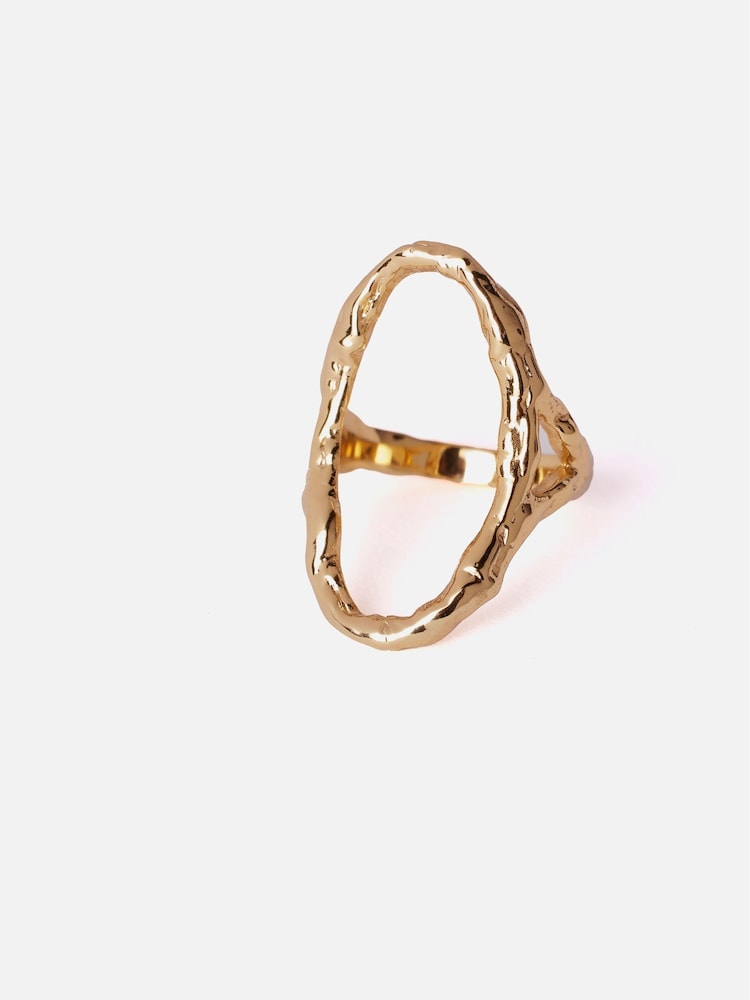 Mint Velvet Gold Tone Open Oval Ring - Image 2 of 3