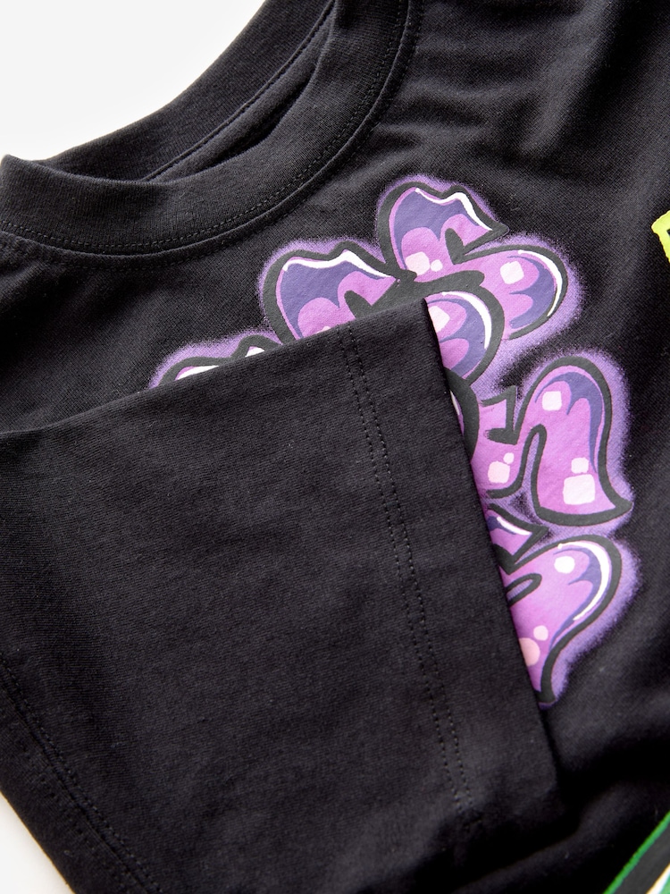 Noir Graffiti - T-shirt Minecraft sous licence (3-16 ans) - Image 3 of 4