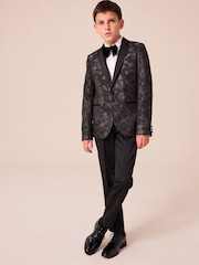 Black/White Mono Jacquard Jacket (3-16yrs) - Image 1 of 9