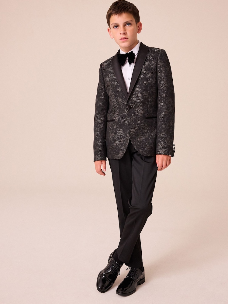 Black/White Mono Jacquard Jacket (3-16yrs) - Image 1 of 9