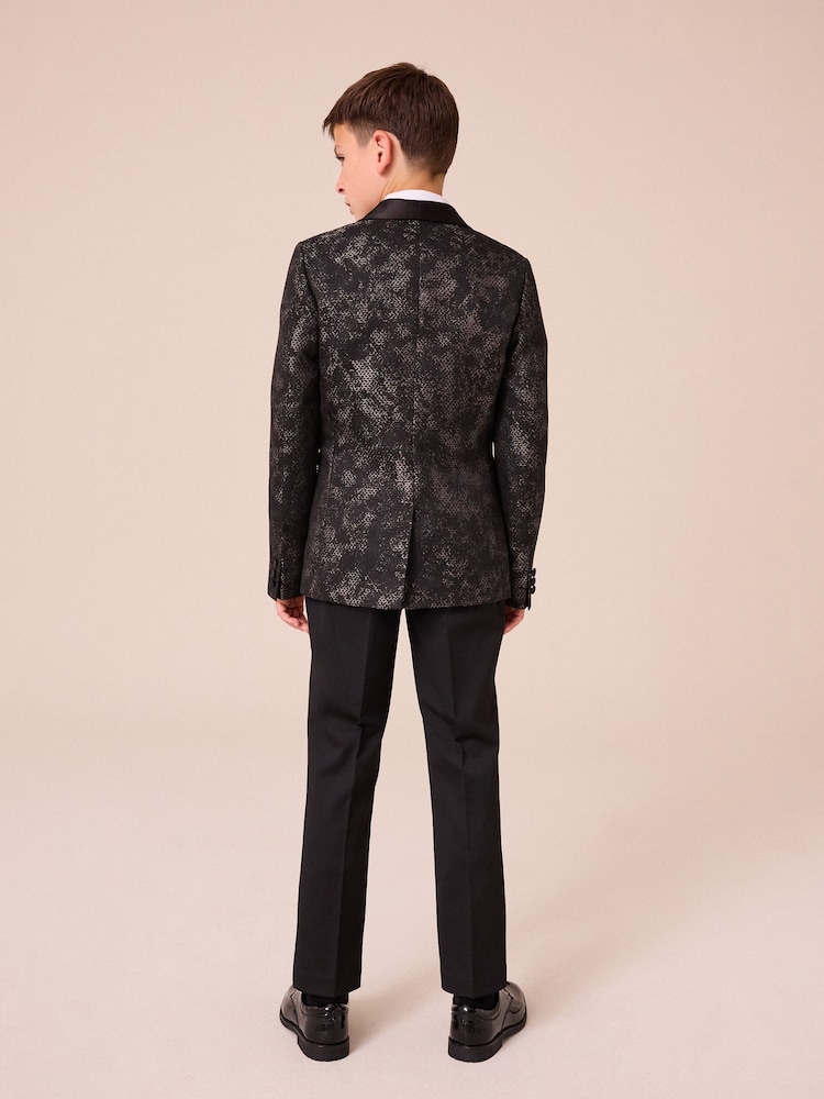 Negro/Blanco - Chaqueta con diseño monocromático en jacquard (3-16 años) - Imagen 2 de 9 Negro/Blanco - Chaqueta con diseño monocromático en jacquard (3-16 años) - Imagen 2 de 9