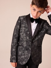 Black/White Mono Jacquard Jacket (3-16yrs) - Image 4 of 9