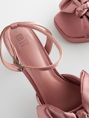 Pink Nude Forever Comfort® Platform Flare Bow Sandals - Image 9 of 10