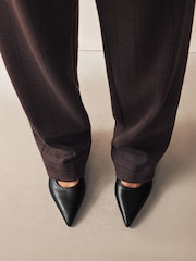Black Forever Comfort® Point Toe Peg Heel Mules - Image 3 of 8