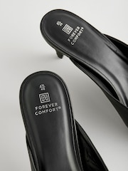 Black Forever Comfort® Point Toe Peg Heel Mules - Image 6 of 8