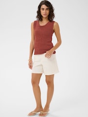 Kaffe Brown Kasilivia Crew Neck Vest - Image 2 of 5