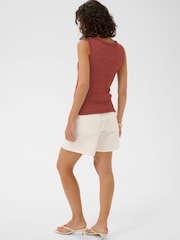 Kaffe Brown Kasilivia Crew Neck Vest - Image 3 of 5
