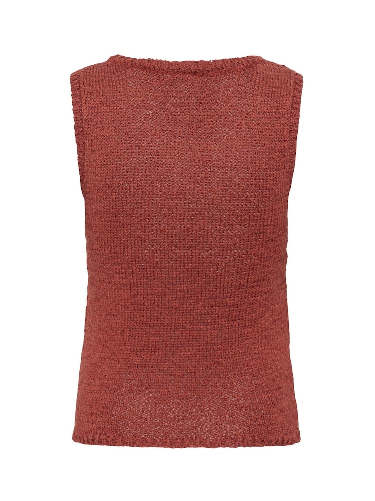 Kaffe Brown Kasilivia Crew Neck Vest - Image 5 of 5 Kaffe Brown Kasilivia Crew Neck Vest - Image 5 of 5