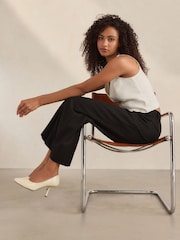 White Forever Comfort Angled Square Toe Heels - Image 2 of 9
