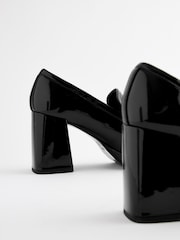 Black Forever Comfort® Patent Coin Loafer Heels - Image 6 of 7