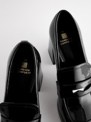 Black Forever Comfort® Patent Coin Loafer Heels - Image 7 of 7