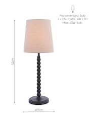 Laura Ashley Black Norbury Table Lamp - Image 3 of 3