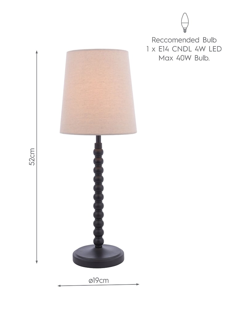 Laura Ashley Black Norbury Table Lamp - Image 3 of 3