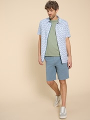 White Stuff White Geo Fish Printed Short Sleeve Shirt - Image 1 of 7